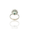 Bague 53 Bague cluster vintage avec émeraude ovale et diamants 58 Facettes