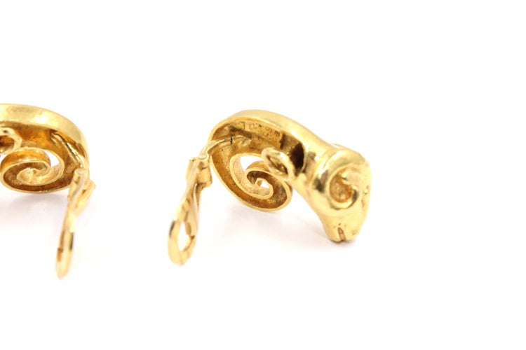Boucles d'oreilles Zolotas - Boucles d'oreilles bélier en or 22k 58 Facettes