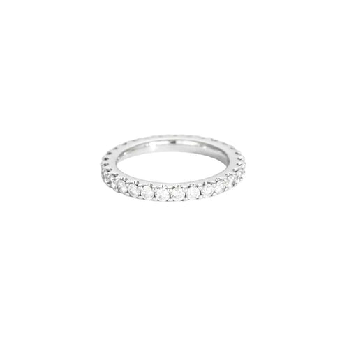 58.5 Alliance rivière en or blanc et diamants 58 Facettes LP1056/12