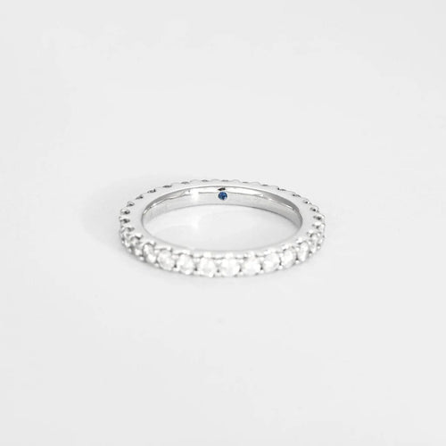58.5 Alliance rivière en or blanc et diamants 58 Facettes LP1056/12