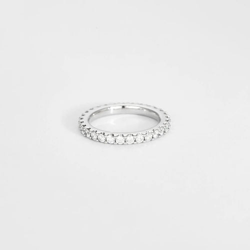 58.5 Alliance rivière en or blanc et diamants 58 Facettes LP1056/12