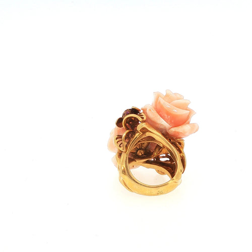 Bague 52 Dior Pré Catelan - Bague en or jaune, corail, saphirs et diamant 58 Facettes 2.17542