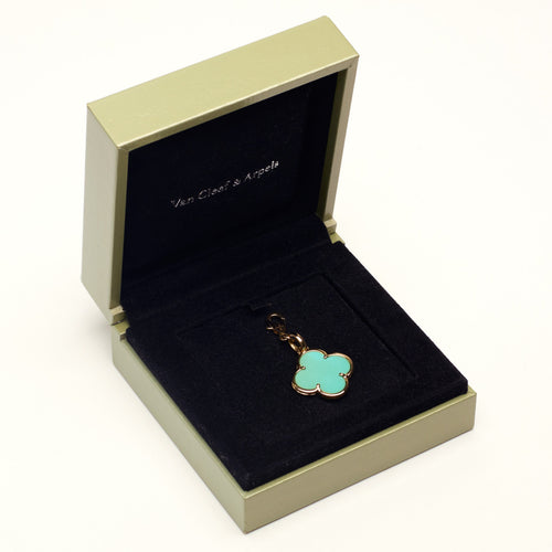 Van Cleef & Arpels Magic Alhambra - Pendentif en or jaune et turquoise 58 Facettes