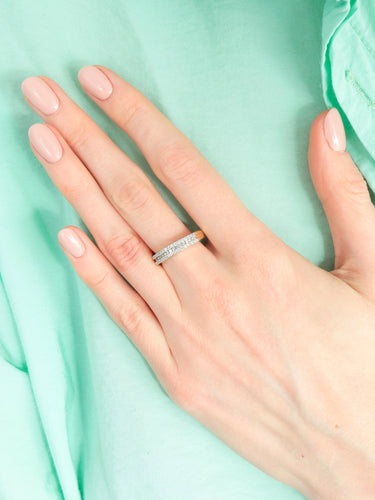 Bague 54 Alliance - Bague en or jaune et diamants 58 Facettes BO/130069