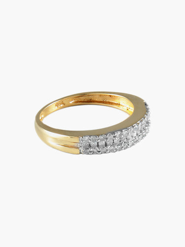 Bague 54 Alliance - Bague en or jaune et diamants 58 Facettes BO/130069