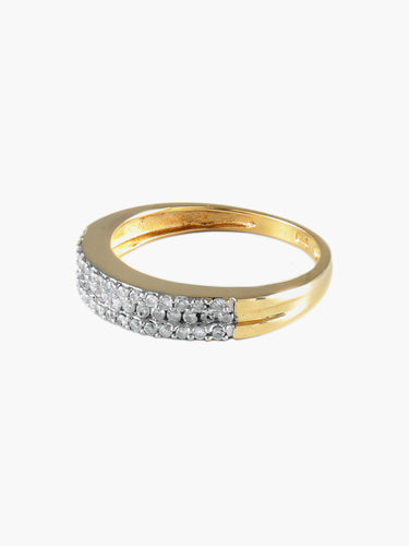 Bague 54 Alliance - Bague en or jaune et diamants 58 Facettes BO/130069