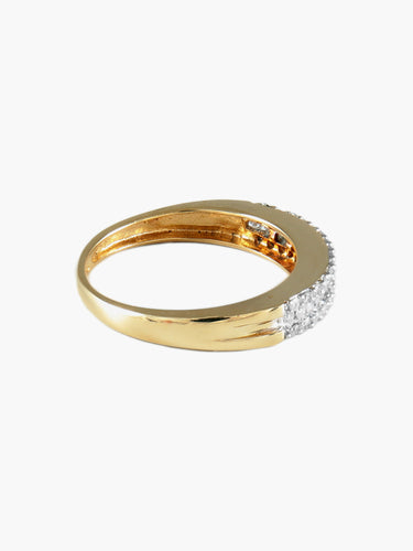 Bague 54 Alliance - Bague en or jaune et diamants 58 Facettes BO/130069