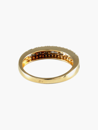 Bague 54 Alliance - Bague en or jaune et diamants 58 Facettes BO/130069