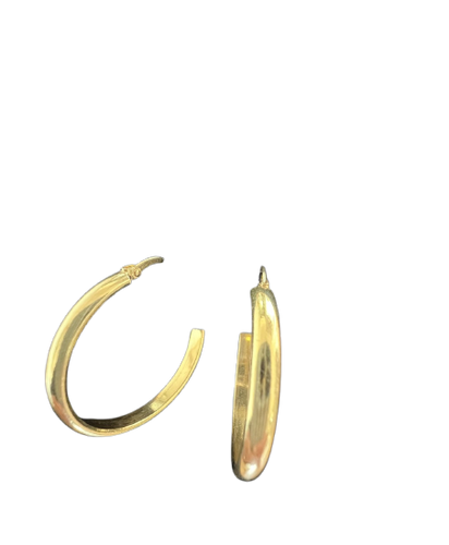 Boucles d'oreilles créoles en or jaune 18 carats