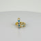Boucles d'oreilles Boucles d'oreilles vintage en or jaune 14 ct, aigues-marines et saphirs blancs 58 Facettes 2604011