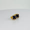 Boucles d'oreilles Boucles d'oreilles trèfles en or jaune et lapis-lazuli 58 Facettes 2602096