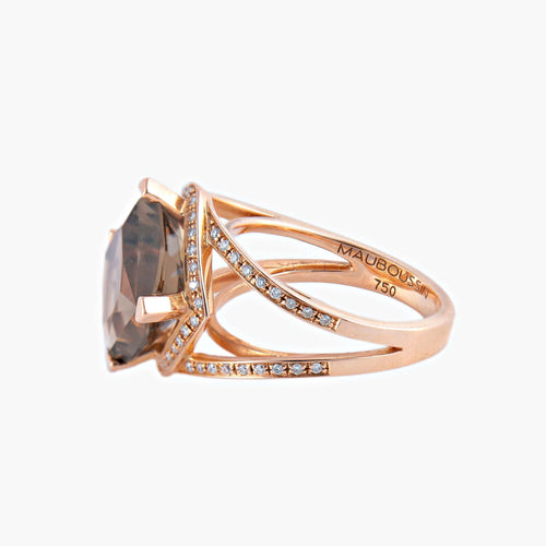 Bague 51 MAUBOUSSIN - Bague Couleur d'émotion en or rose quartz fumé 58 Facettes BO/220072