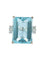 Bague 55 Bague en or blanc aigue-marine et diamants 58 Facettes BO/220025BA