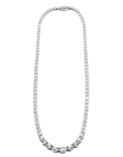 Collier Collier rivière diamants en or blanc 18 carats 58 Facettes BO/230058