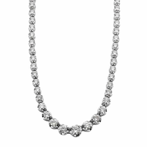 Collier Collier rivière diamants en or blanc 18 carats 58 Facettes BO/230058