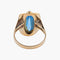 Bague 49 Ellipse - Bague ovale en or jaune et pierre bleue 58 Facettes BO/03-00811