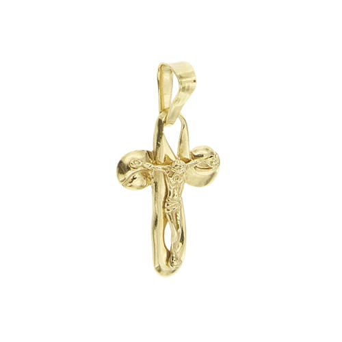 Pendentif croix Christ en or jaune 58 Facettes 40838