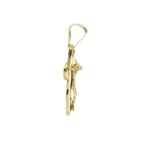Pendentif croix Christ en or jaune 58 Facettes 40838