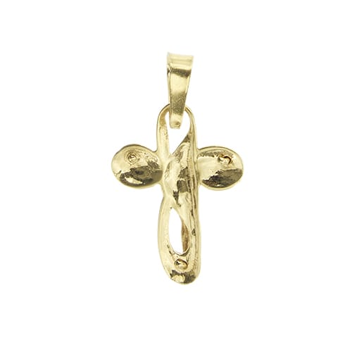 Pendentif croix Christ en or jaune 58 Facettes 40838