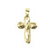 Pendentif croix Christ en or jaune 58 Facettes 40838