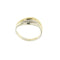 Bague double anneau en or jaune, or blanc et diamants 58 Facettes 39837