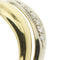 Bague double anneau en or jaune, or blanc et diamants 58 Facettes 39837