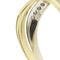 Bague double anneau en or jaune, or blanc et diamants 58 Facettes 39837