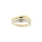Bague double anneau en or jaune, or blanc et diamants 58 Facettes 39837