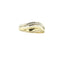 Bague double anneau en or jaune, or blanc et diamants 58 Facettes 39837