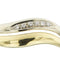 Bague double anneau en or jaune, or blanc et diamants 58 Facettes 39837
