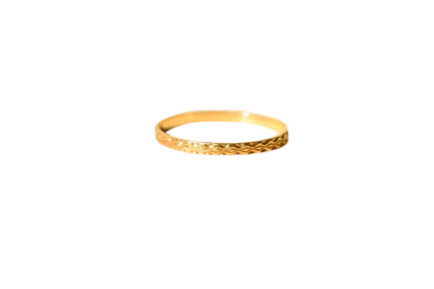 Alliance stylisée en or jaune 18 carats