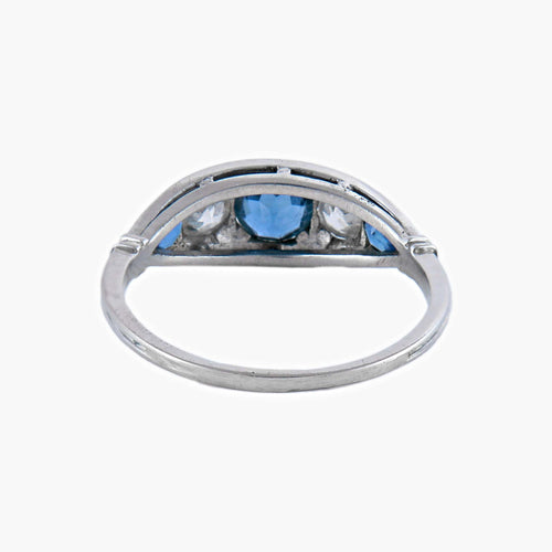 Bague 47.5 Songe - Bague Art déco en or blanc saphirs et diamants 58 Facettes BO/220030 RIV