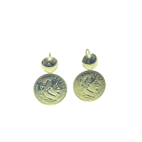 Style Napoléon - Boucles d'oreilles pendantes en or jaune 18K 58 Facettes 260153