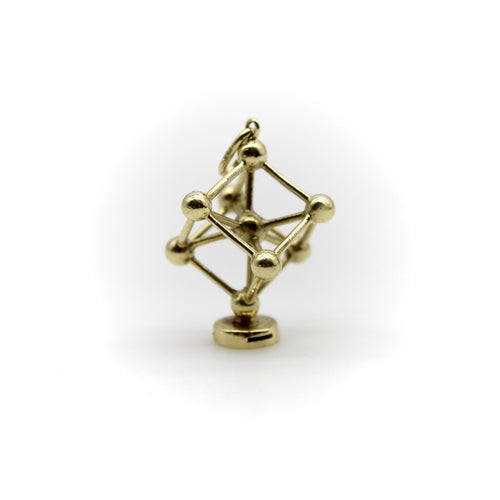 Pendentif Pendentif Atomium vintage en or jaune 14K 58 Facettes A2008M