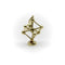 Pendentif Pendentif Atomium vintage en or jaune 14K 58 Facettes A2008M