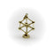 Pendentif Pendentif Atomium vintage en or jaune 14K 58 Facettes A2008M