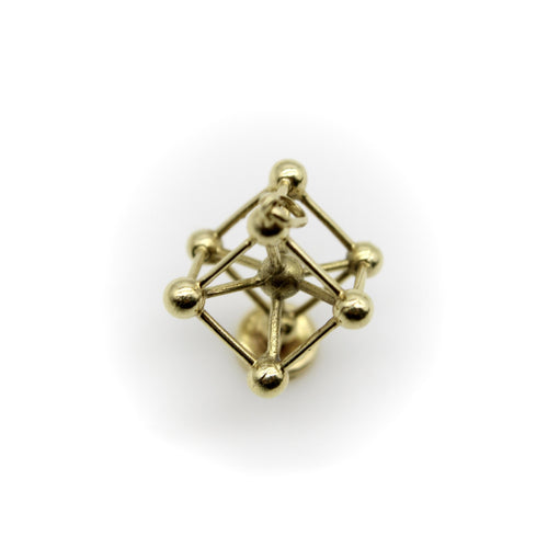 Pendentif Pendentif Atomium vintage en or jaune 14K 58 Facettes A2008M