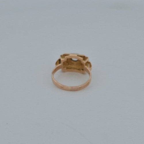 Bague 52 Tank - Bague en or rose et zircons 58 Facettes 2752734