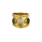 Bague 57 Bague jonc en or jaune 18 carats et pierres de couleur 58 Facettes BO/240024//