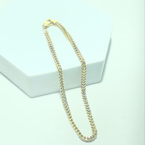 Gourmette - Bracelet en or jaune 18 carats 58 Facettes 260116
