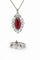 Bague-pendentif en or 18 carats, diamants et rubis 58 Facettes trs