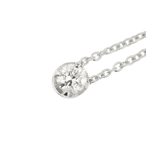 Collier point lumière en or blanc et diamant 0,18 ct 58 Facettes 39236