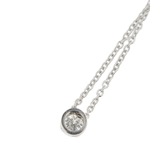 Collier point lumière en or blanc et diamant 0,18 ct 58 Facettes 39236