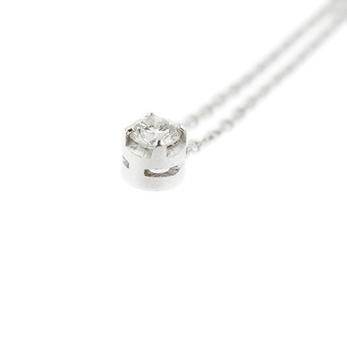 Collier point lumière en or blanc et diamant 0,18 ct 58 Facettes 39236