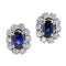 Boucles d'oreilles Boucles d’oreilles en or blanc 18k, saphirs et diamants 58 Facettes 60DECE08030D43909A592D01E333D86D