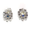 Boucles d'oreilles Boucles d’oreilles en or blanc 18k, saphirs et diamants 58 Facettes 60DECE08030D43909A592D01E333D86D