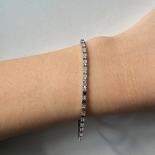 Bracelet tennis en or blanc et diamants 0,54 ct 58 Facettes 39088