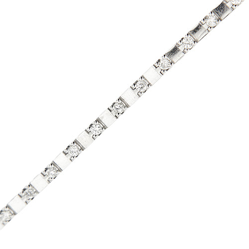 Bracelet tennis en or blanc et diamants 0,54 ct 58 Facettes 39088
