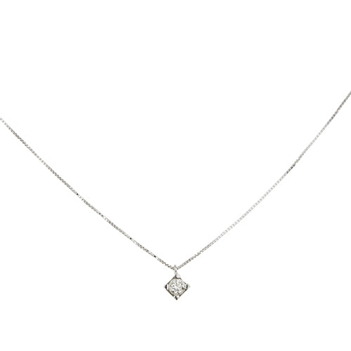 Collier Collier point lumière en or blanc et diamant 0,24 ct 58 Facettes 39095