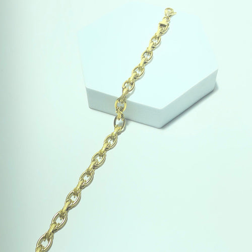 Bracelet maille alternée en or jaune 18 carats 58 Facettes 260065